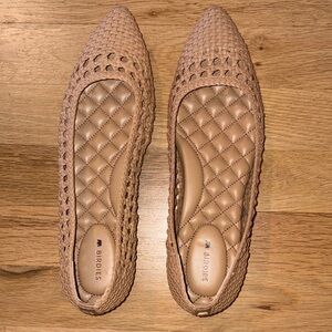 Birdies Women's Brown Woven Loafers